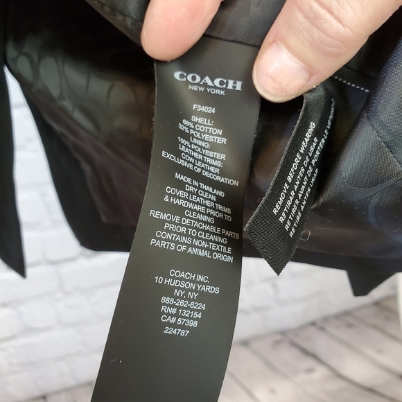 Coach Trench Coat Black NWT - Picture 13 of 15